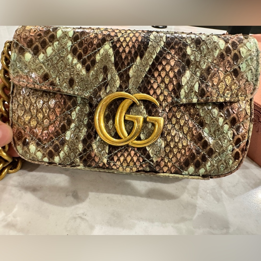 Limited Edition Authentic Gucci Marmont python beltbag